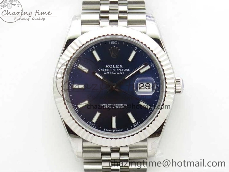 0114 SportInspired DateJust 41MM 126334 904L SS VRF 1:1 Best Edition Blue Dial Stick Markers on SS Jubilee Bracelet A 2903
